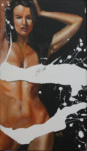 Michael Andrew Law — Untitled ( Tan Girl with Milky liquid Bikini ) — The Eye of The Tiger