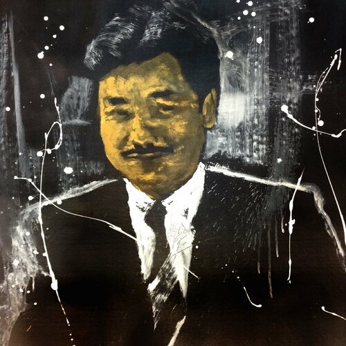 Michael Andrew Law — Untitled ( Tony Wong Yuk-long 黃玉郎 ) — Monochrome Canvas Paintings