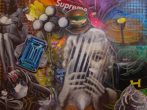 Michael Andrew Law — Untitled (Can Love be put in a Golden Bowl?) — Exquisite Maximalism Pop | Maximalist Pop Art