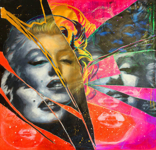 Michael Andrew Law — Untitled (Marilyn Monroe) — Colorful Canvas Paintings