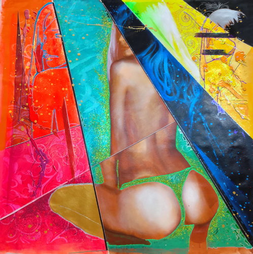 Michael Andrew Law — Untitled (PTGF Modern Day Roy Lichtenstein) — Colorful Canvas Paintings