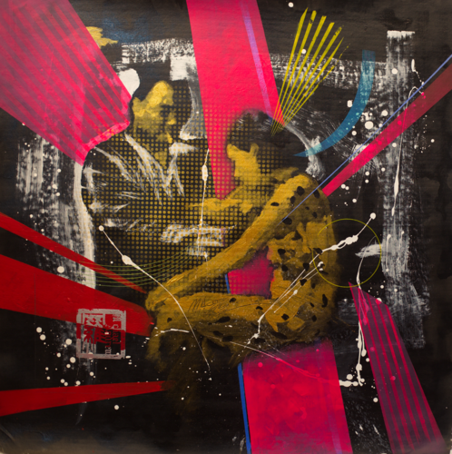 Michael Andrew Law — Untitled (Ruan Lingyu - Modern Day Roy Lichtenstein with Ben Day Dots) — Monochrome Canvas Paintings