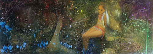 Michael Andrew Law — Untitled (Somewhere just beyond my reach) — Colorful Canvas Paintings