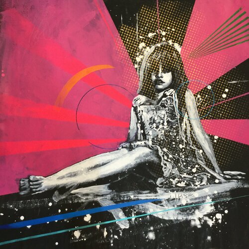 Michael Andrew Law — Untitled (Thylane Bondeau controversy) — Monochrome Canvas Paintings