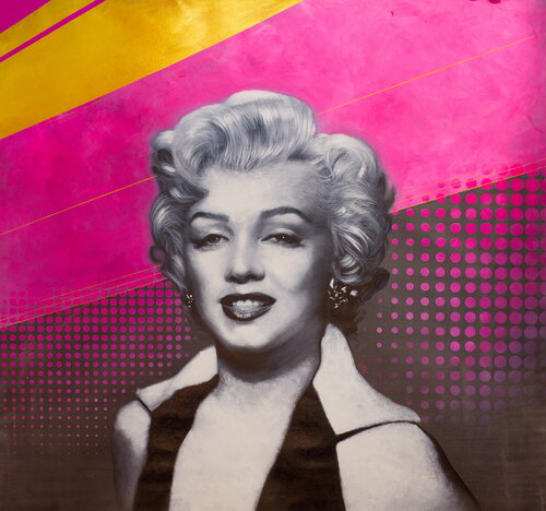 Michael Andrew Law — Untitled (Warhol's Marilyn Monroe) — Monochrome Canvas Paintings