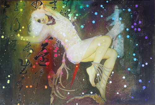 Michael Andrew Law — Untitled (You tell me that we all can change) — Colorful Canvas Paintings