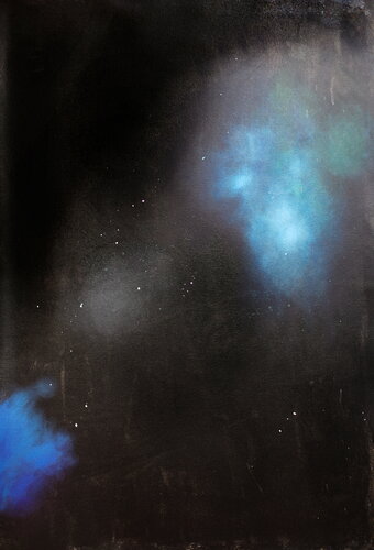 Michael Andrew Law — Harbour Fog, Neon Algae — Halo Paintings