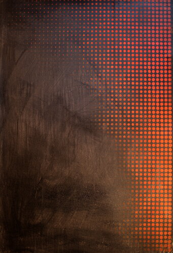 Michael Andrew Law — Untitled Ben Day Dot Abstract ( The French word of a kiss ) — Abstract Art