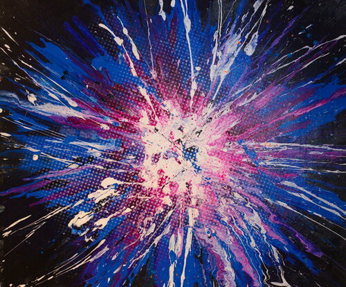 Michael Andrew Law — Untitled Ben Day Dot Abstract ( Vanquished in the morning ) — Abstract Art