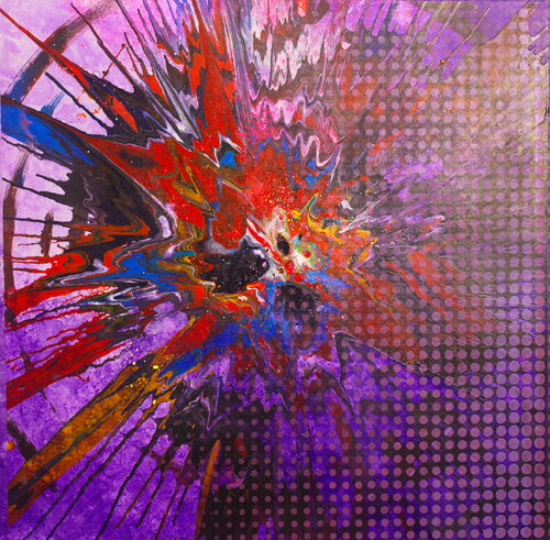 Michael Andrew Law — Untitled Ben Day Dot Abstract (Art is the lie that enables us to realize the truth.) — Abstract Art