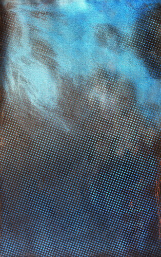 Michael Andrew Law — Untitled Ben Day Dot Abstract (Cobalt Turquoise) — Abstract Art