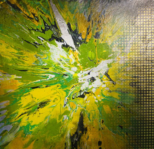 Michael Andrew Law — Untitled Ben Day Dot Abstract (To appreciate this life - It's not too late to learn) — Abstract Art