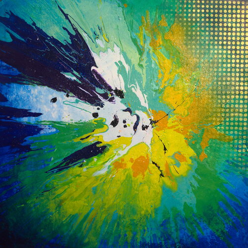 Michael Andrew Law — Untitled Ben Day Dot Abstract (You never miss it 'til it's gone away) — Abstract Art