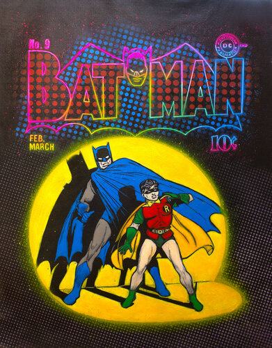 Michael Andrew Law — Untitled Ben Day dots (Batman #9 2-3/42 Cover) — Exquisite Maximalism Pop | Culture Re-imagine or Recreation
