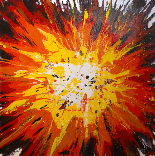 Michael Andrew Law — Untitled Ben day dot abstract (I think not knowing what to think of your paintings is a good place to be.) — Abstract Art