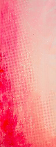 Michael Andrew Law — Untitled Ben day dots art (Bright Pink) — Abstract Art
