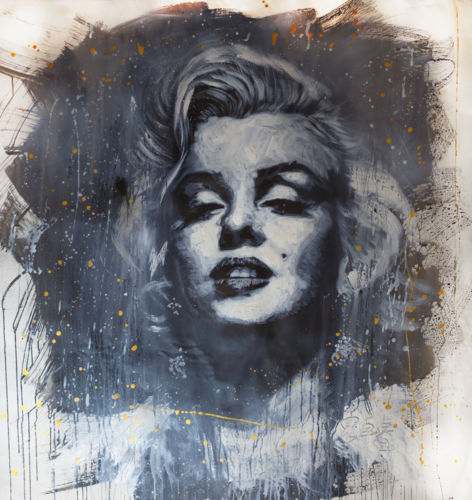 Michael Andrew Law — Untitled Marilyn Monroe Painting — Monochrome Canvas Paintings