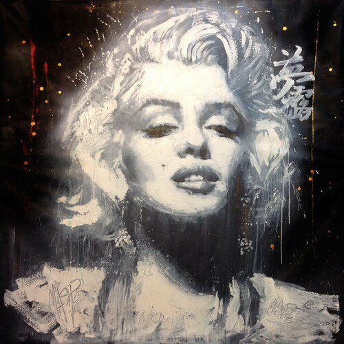 Michael Andrew Law — Untitled Marilyn Monroe Painting — Monochrome Canvas Paintings