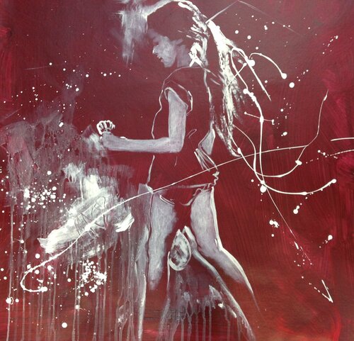 Michael Andrew Law — Untitled Red ( Kristina Pimenova Instagram ) — Monochrome Canvas Paintings