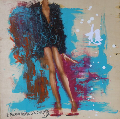 Michael Andrew Law — Untitled Wood Concept Art ( Fur coats... should be illegal? snowing ) — Classical Crossover : Cute & Fine Art
