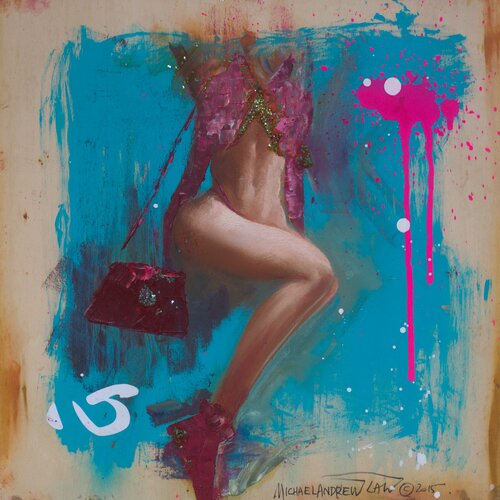 Michael Andrew Law — Untitled Wood Concept Art ( I heart expensive handbags ) — Classical Crossover : Cute & Fine Art