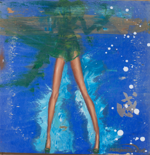 Michael Andrew Law — Untitled Wood Concept Art ( Military ERDL pattern green Snowing ) — Classical Crossover : Cute & Fine Art