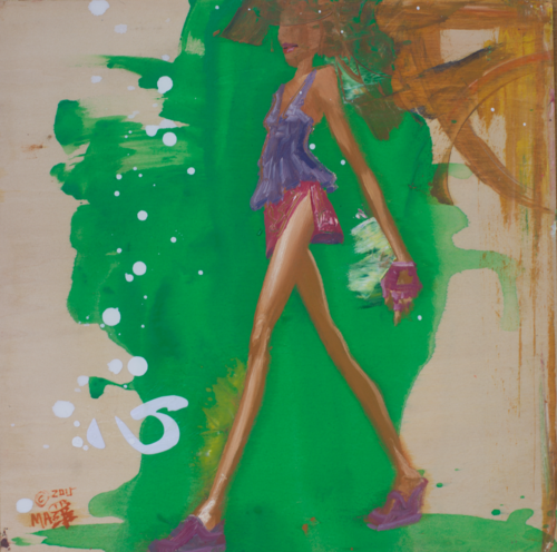 Michael Andrew Law — Untitled Wood Concept Art ( Runway Model Snowing ) — Classical Crossover : Cute & Fine Art