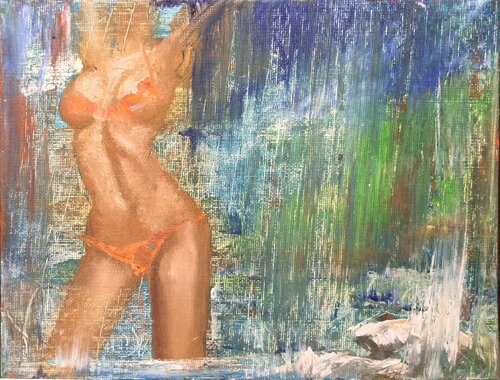 Michael Andrew Law — Untitled Wood Concept Art ( Under waterfalls ) — Classical Crossover : Cute & Fine Art