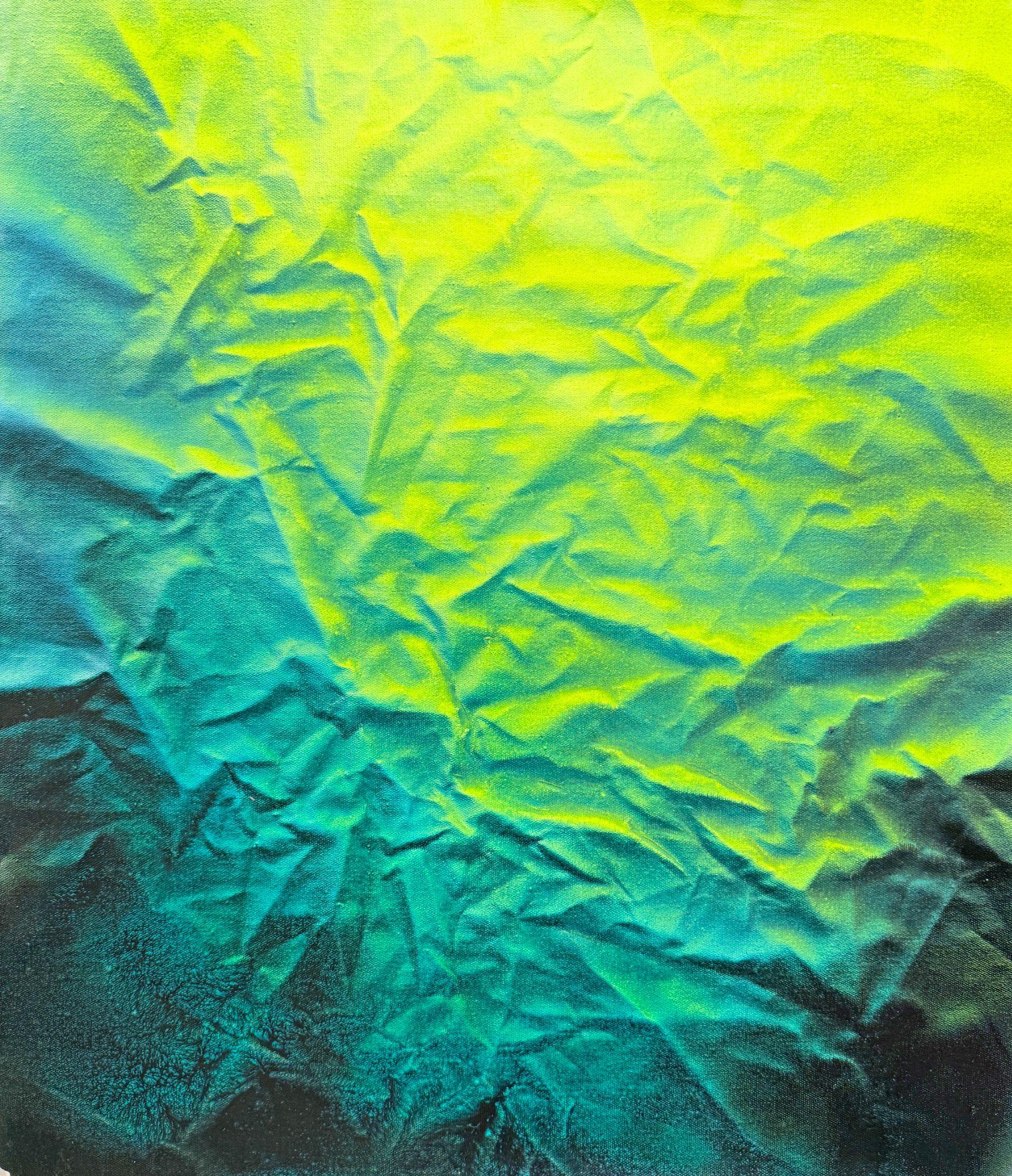 Michael Andrew Law — Neon Tide at the Green Horizon — ChiaroFabric (When Chiaroscuro Sleeps in Fabric) 光影織語