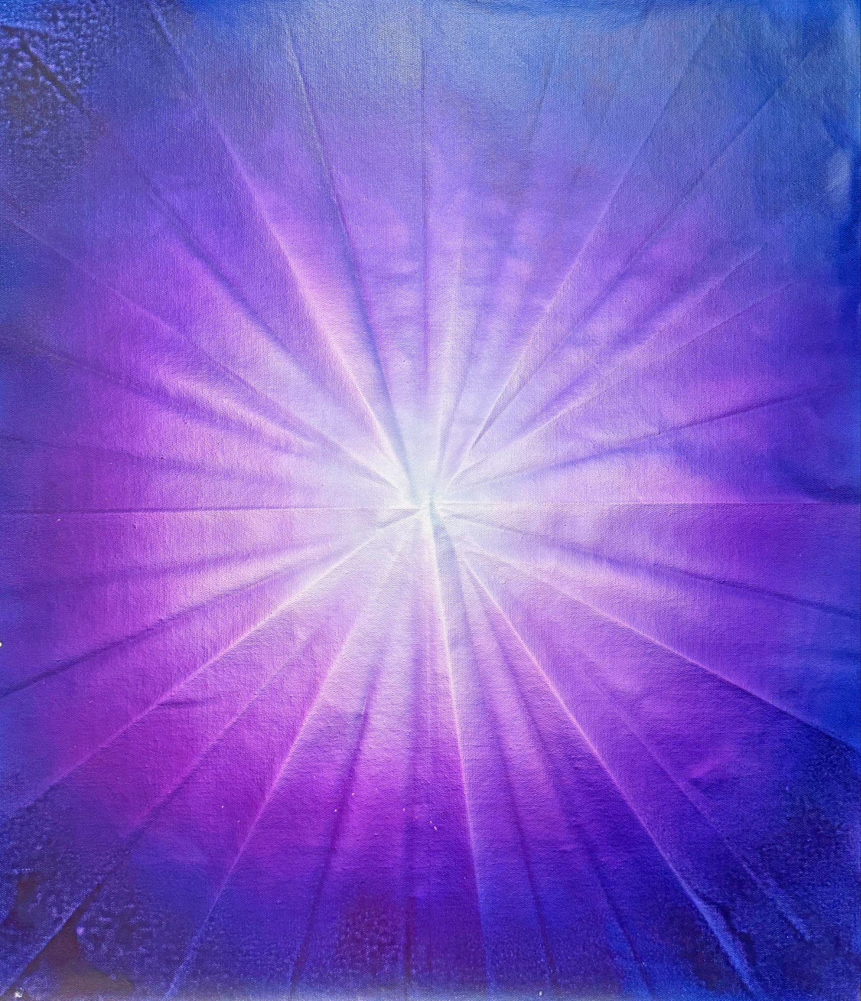 Michael Andrew Law — Violet Star at the Folded Center — ChiaroFabric (When Chiaroscuro Sleeps in Fabric) 光影織語