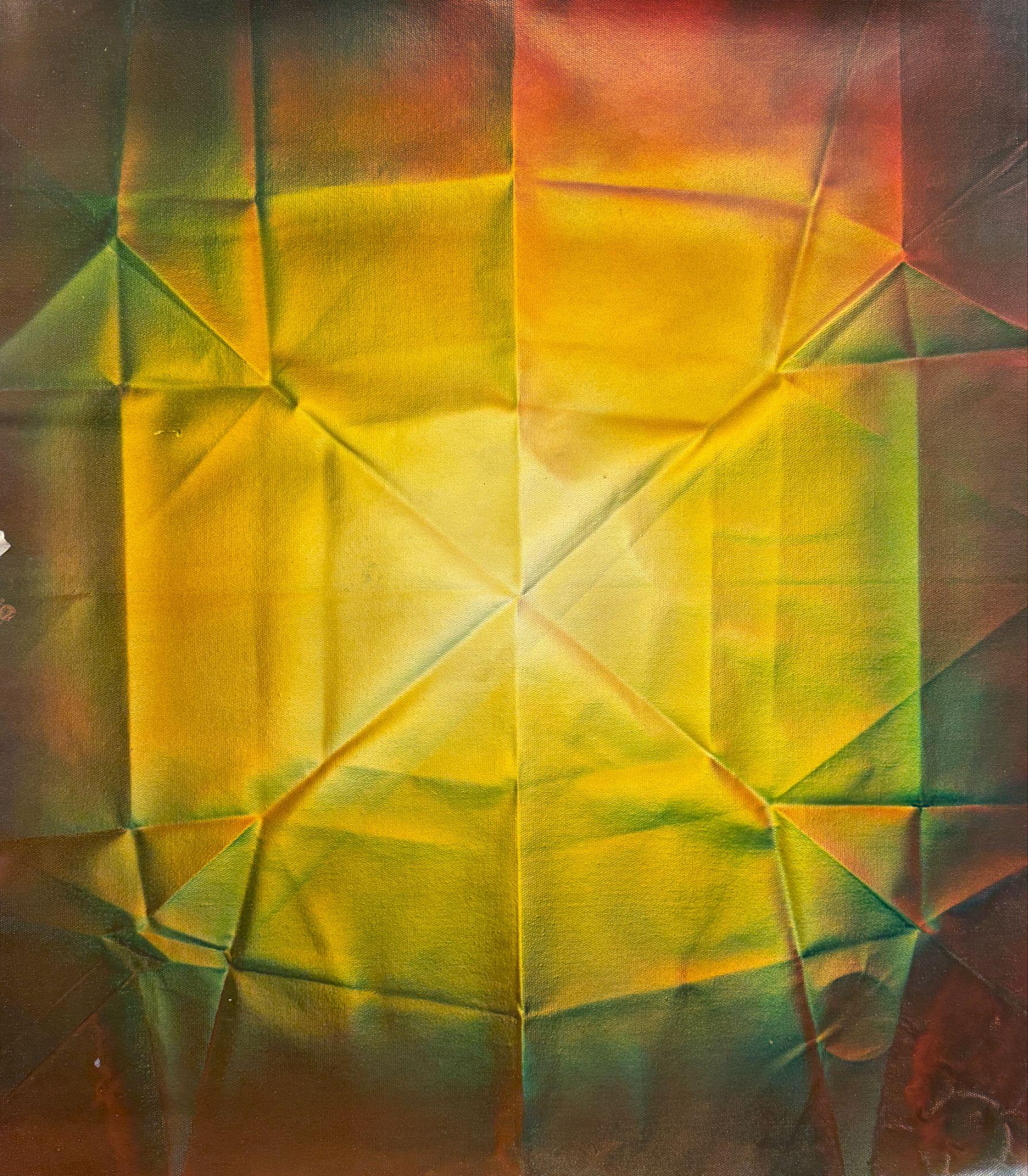 Michael Andrew Law — Solar Creed in Green Dark — ChiaroFabric (When Chiaroscuro Sleeps in Fabric) 光影織語