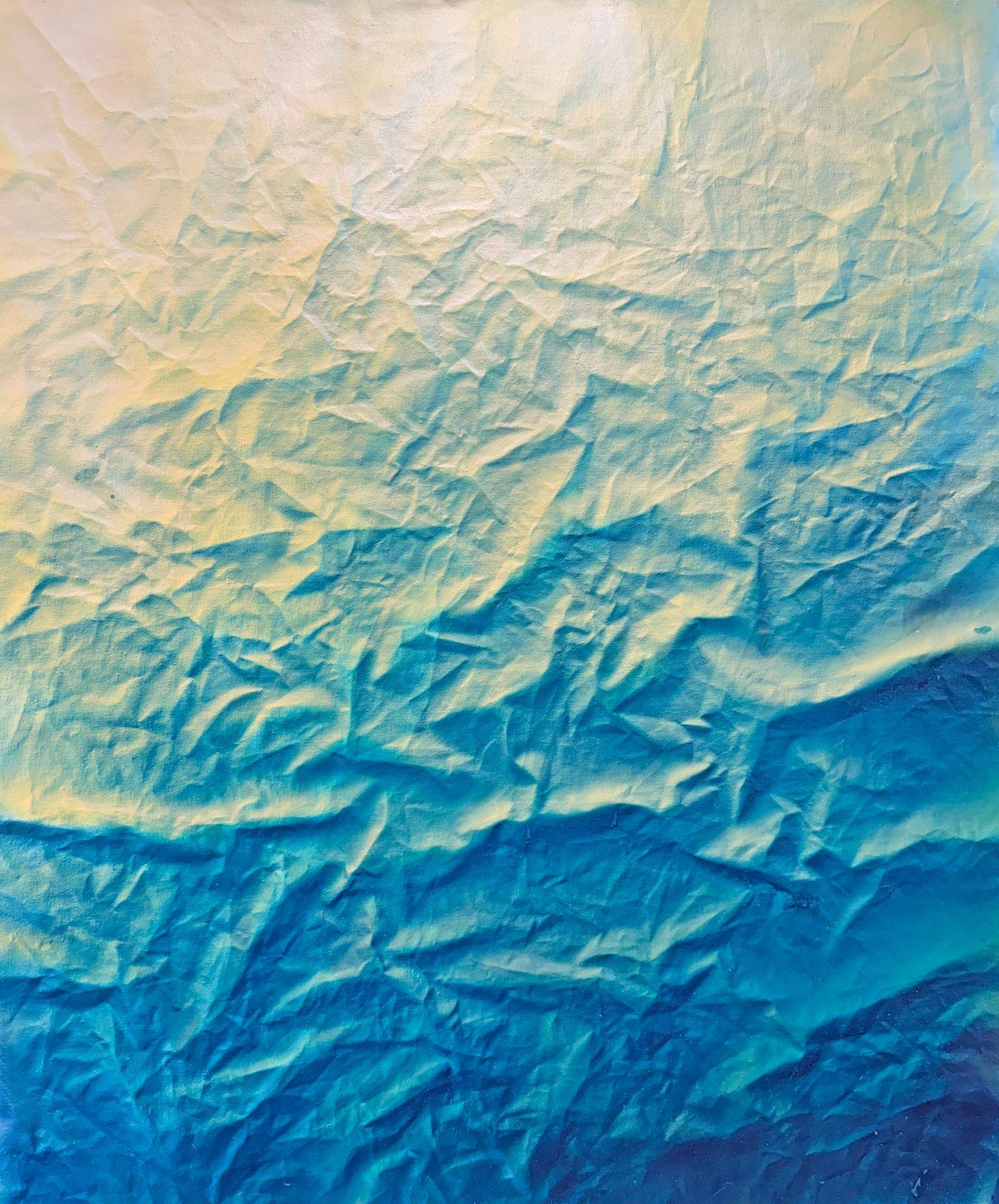 Michael Andrew Law — Butter Sky, Cobalt Shelf — ChiaroFabric (When Chiaroscuro Sleeps in Fabric) 光影織語