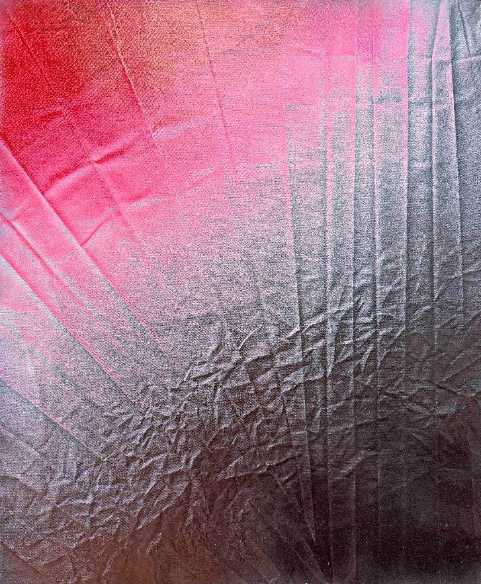 Michael Andrew Law — Magenta Fan into Obsidian Night — ChiaroFabric (When Chiaroscuro Sleeps in Fabric) 光影織語