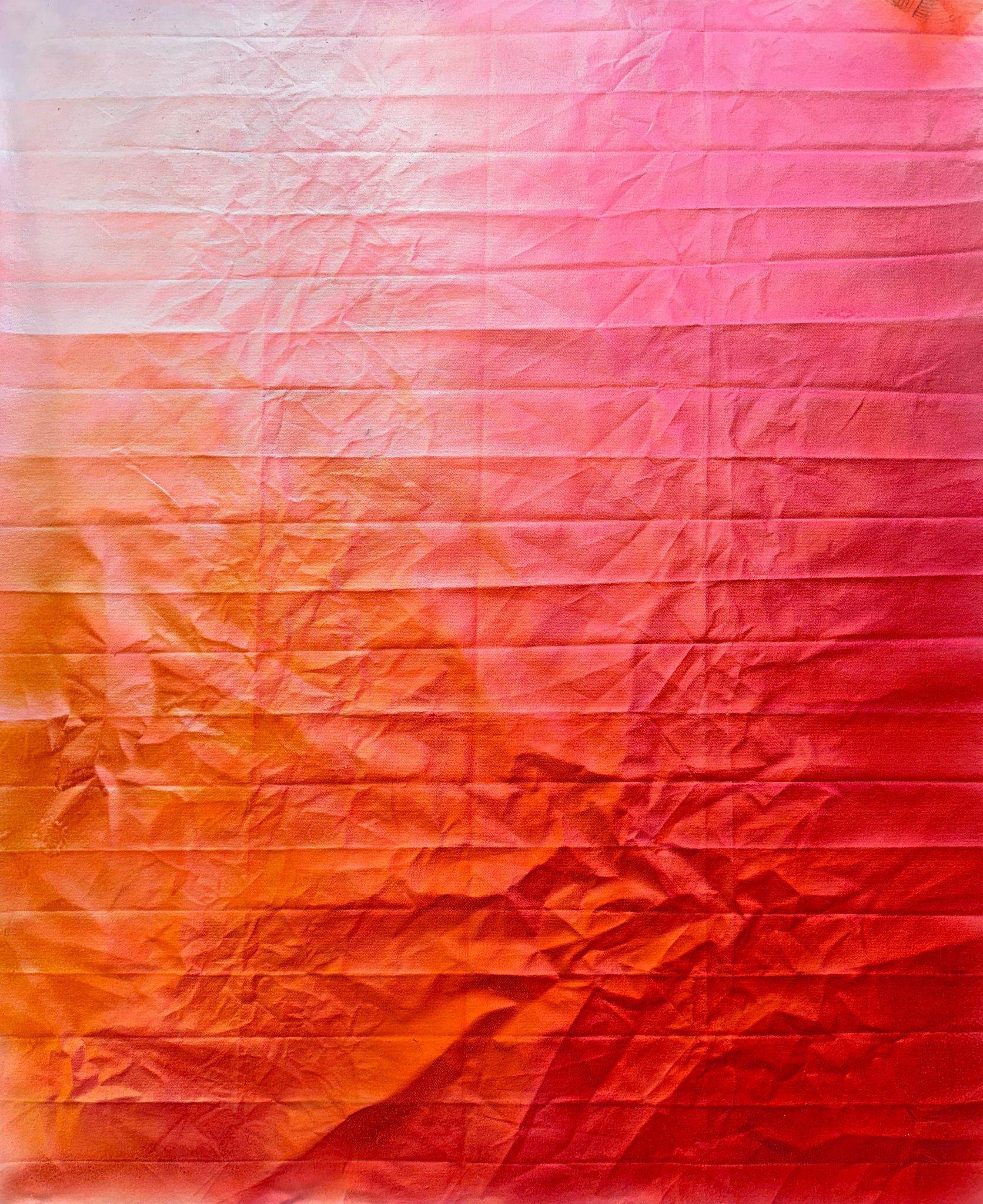 Michael Andrew Law — Coral Grid at Ember Dusk — ChiaroFabric (When Chiaroscuro Sleeps in Fabric) 光影織語
