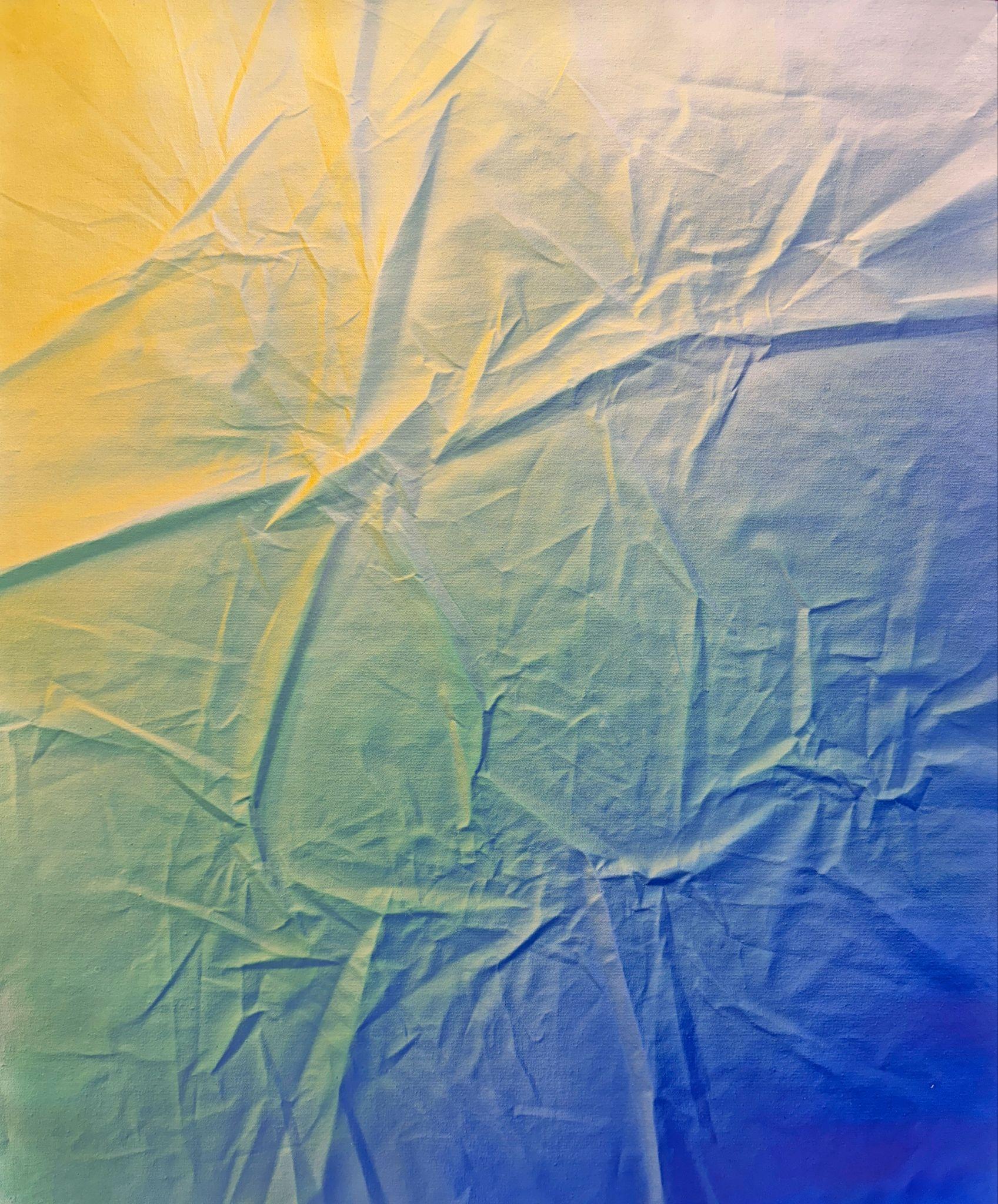 Michael Andrew Law — Lemon Meridian, Indigo Deep — ChiaroFabric (When Chiaroscuro Sleeps in Fabric) 光影織語