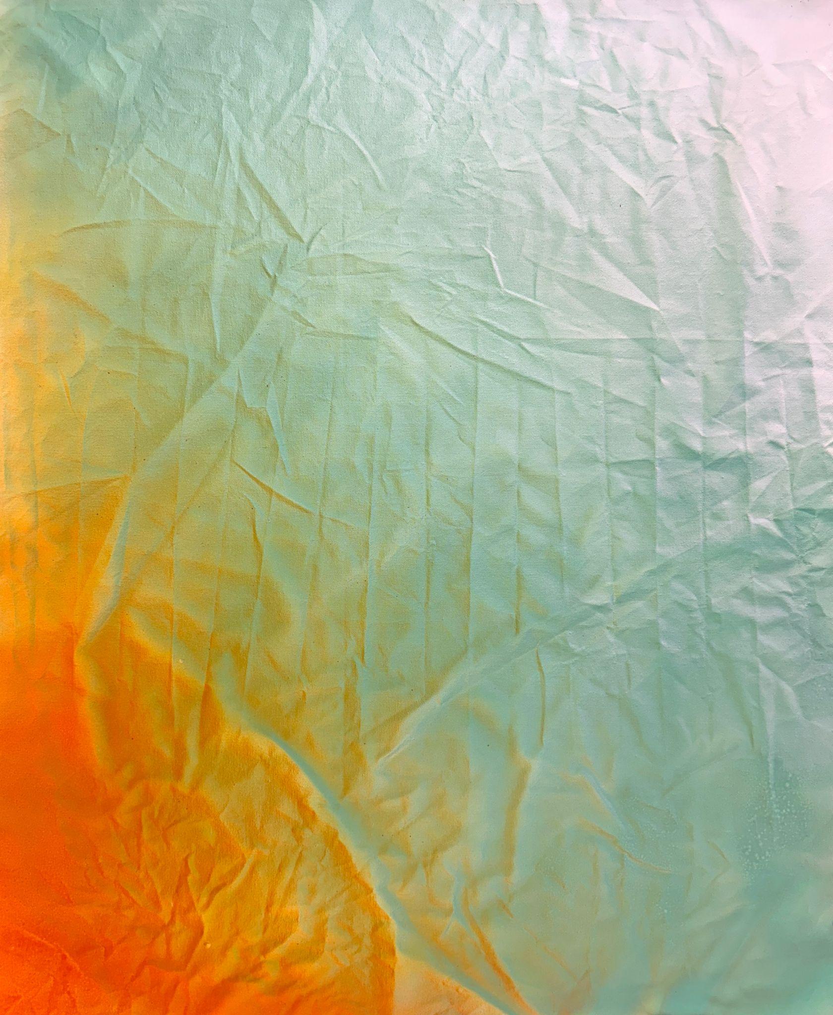 Michael Andrew Law — Seafoam Grid with Ember Corner — ChiaroFabric (When Chiaroscuro Sleeps in Fabric) 光影織語