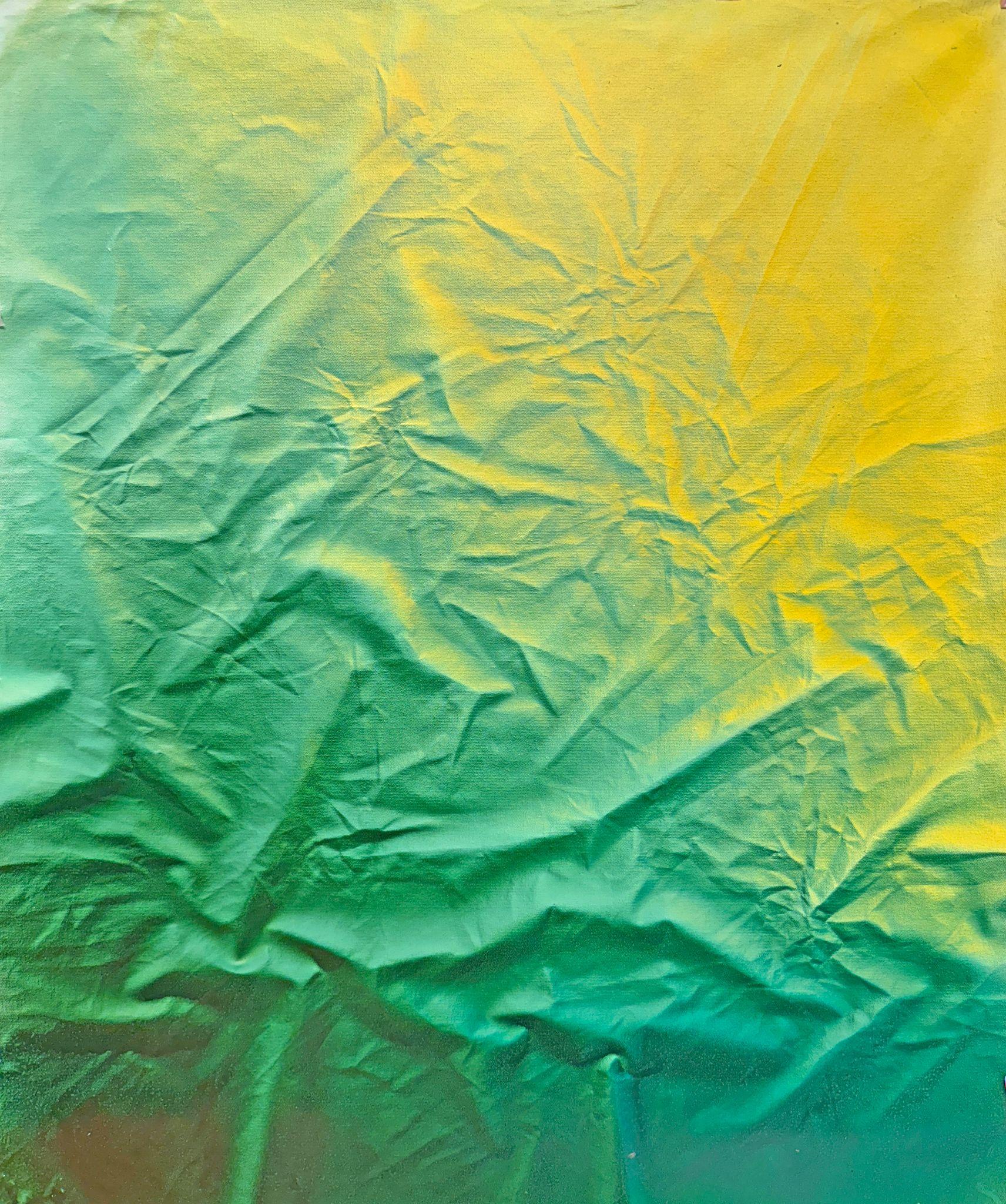 Michael Andrew Law — Yellow Canopy over Emerald Floor — ChiaroFabric (When Chiaroscuro Sleeps in Fabric) 光影織語
