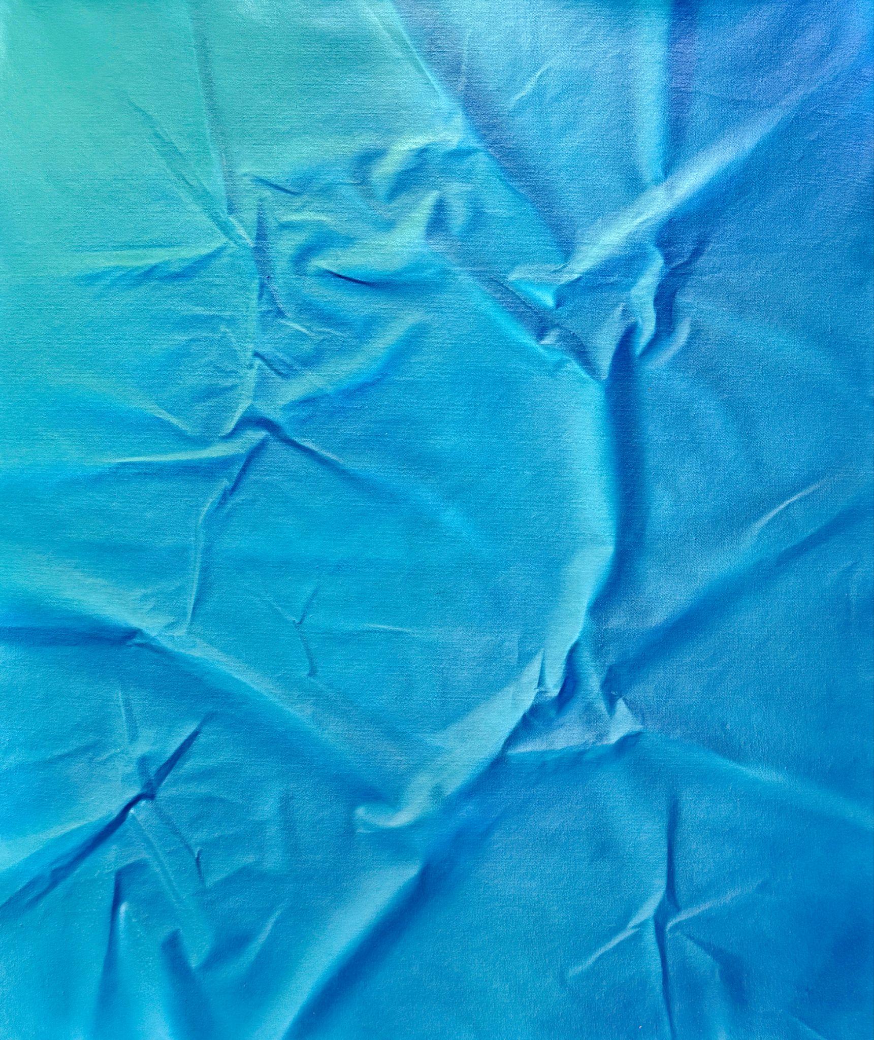 Michael Andrew Law — Cerulean Current, Teal Light — ChiaroFabric (When Chiaroscuro Sleeps in Fabric) 光影織語