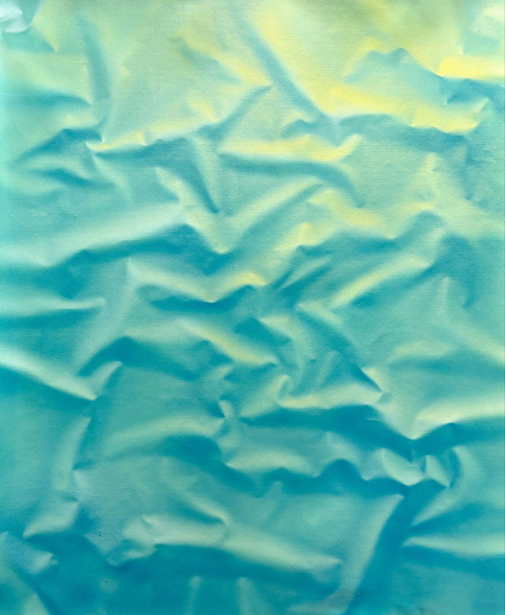 Michael Andrew Law — Lemon Light on Turquoise Tide — ChiaroFabric (When Chiaroscuro Sleeps in Fabric) 光影織語