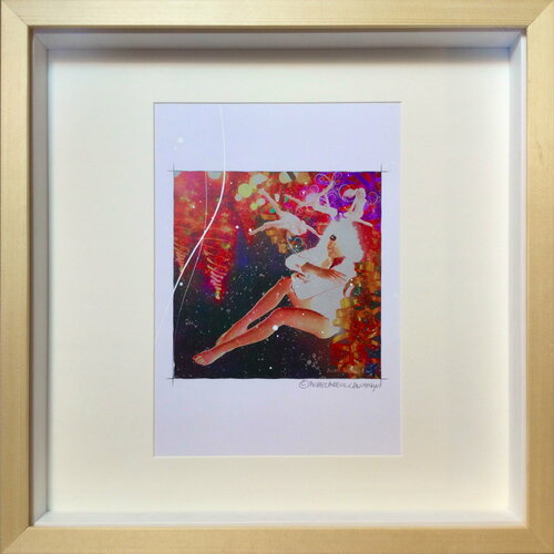 Michael Andrew Law — White Christmas Everyday Over-Painted Snowing Winter Art Edition ( Christmas Everyday Book 4 Cover Design ) — Unique Overpainted Wax-Pigment Lithographs ( Signed Art Edition )