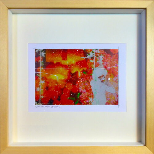 Michael Andrew Law — White Christmas Everyday Over-Painted Snowing Winter Art Edition ( Christmas Everyday Interior page ) — Unique Overpainted Wax-Pigment Lithographs ( Signed Art Edition )