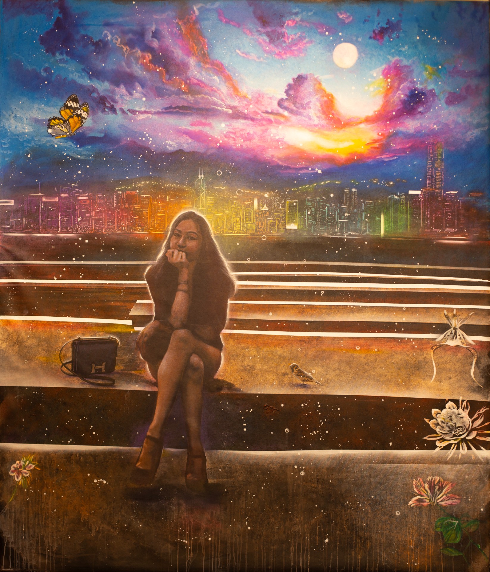 Michael Andrew Law — Untitled (Belinda) — Exquisite Maximalism Pop | Maximalist Pop Art