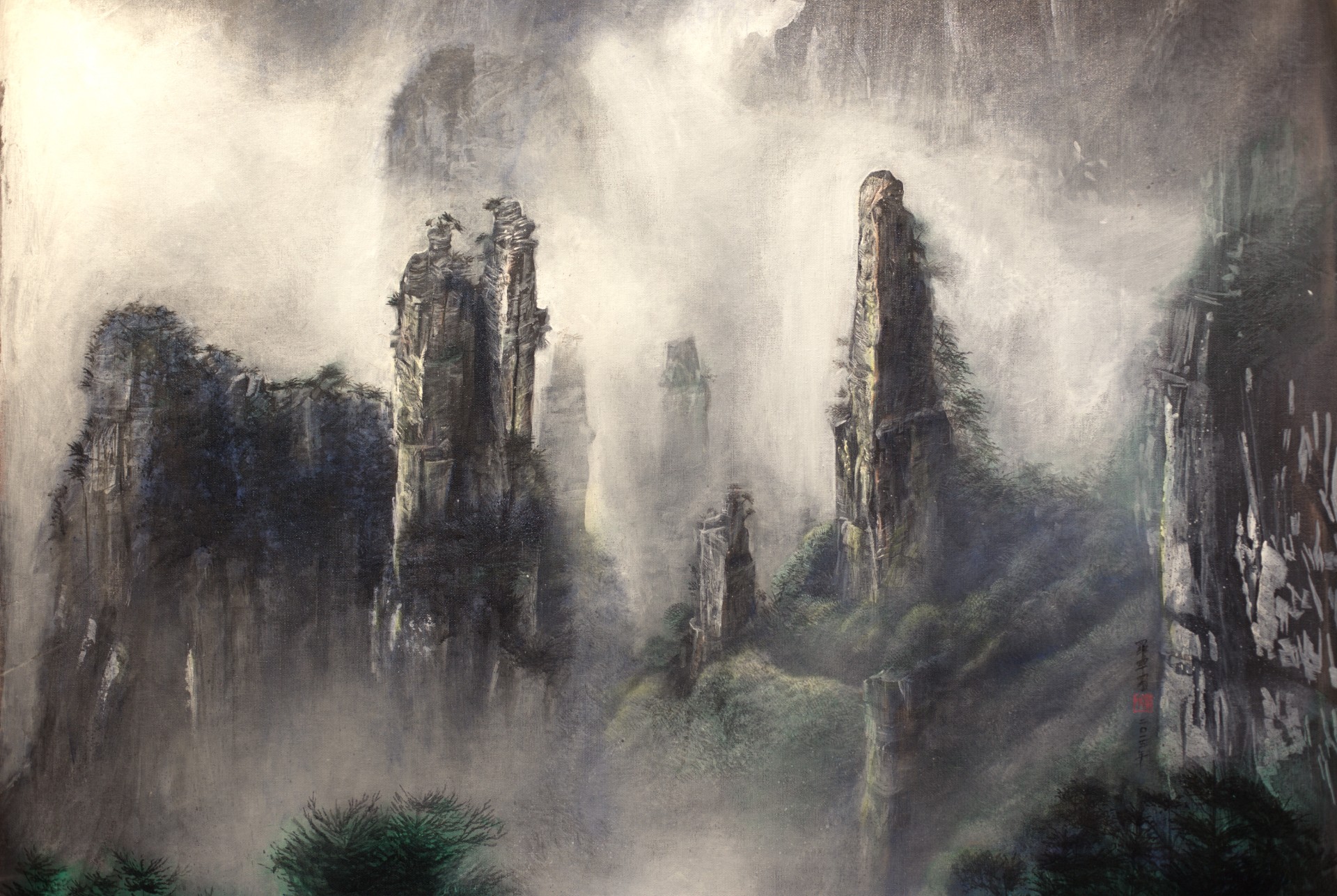 Michael Andrew Law — Zhangjiajie landscape (張家界) — Landscape Paintings